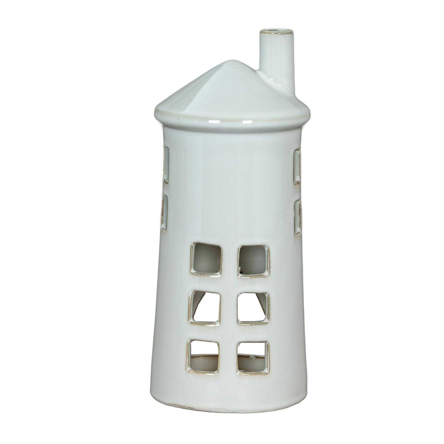 Hill Interiors Lighthouse Tea Light Holder - White