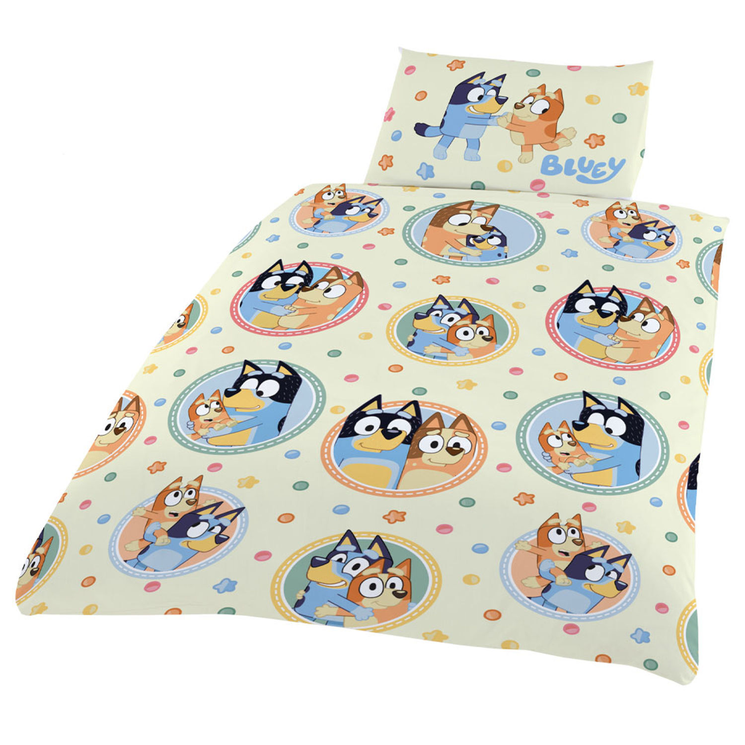 Bluey Frame Duvet Cover Set - Cream/Multicoloured
