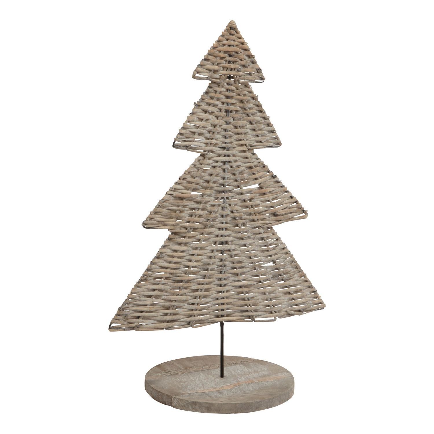 Hill Interiors The Noel Collection Wicker Tree Ornament - Brown