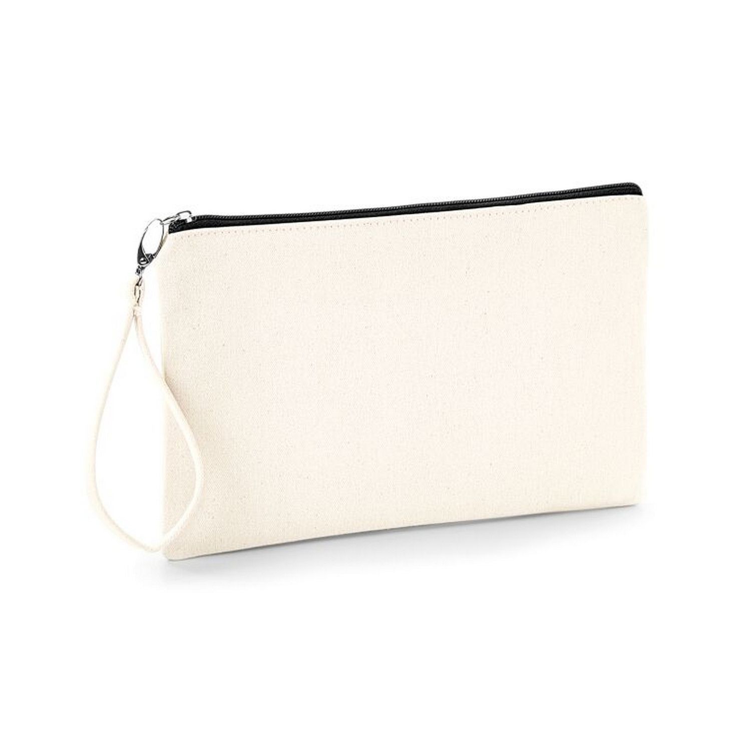 Westford Mill Canvas Wristlet Pouch - Natural/Black