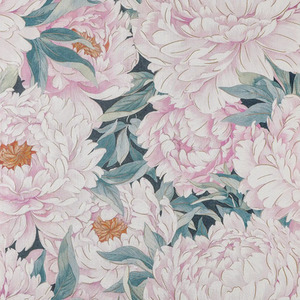 Beautiful Blooms Wallpaper in Pinks with Gold
