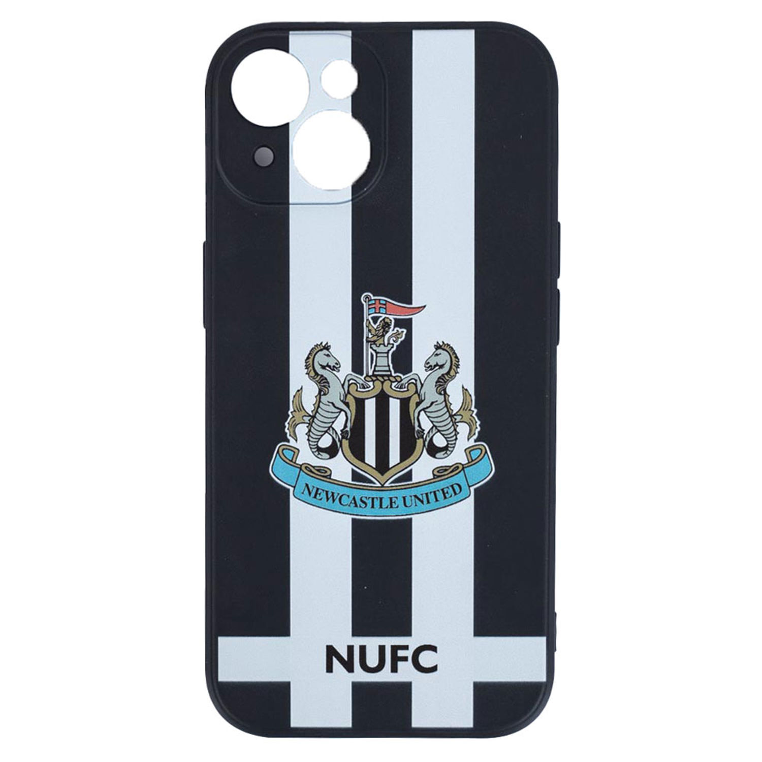 Newcastle United Fc Silicone Striped Phone Case - Blue/White/Black
