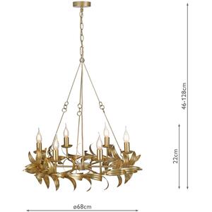 Nadria 6 Light Pendant Satin Gold