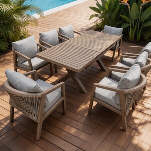 Aluminum Garden Furniture Set Natural