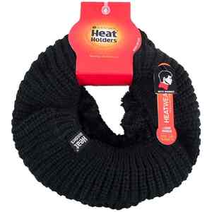 Mens Winter Warm Fleece Lined Chunky Knit Thermal Neck Warmer