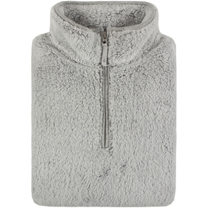 Ladies Thermal Soft Teddy Bear Fleece 1/4 Zip Hoodie Top for Winter