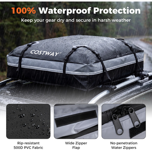 Waterproof 21CuFt Car Roof Cargo Bag