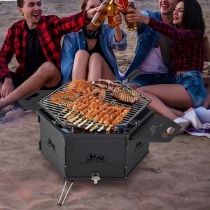 Rotatable Charcoal Hibachi Grill