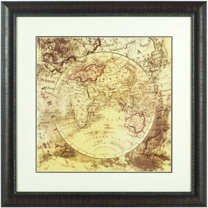 Framed Vintage Map Wall Art