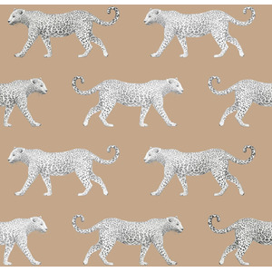 Leopard Motif Wallpaper in Caramel
