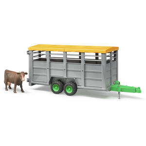 Bruder Livestock trailer with 1 cow Detailed Vehicle & Playset Model