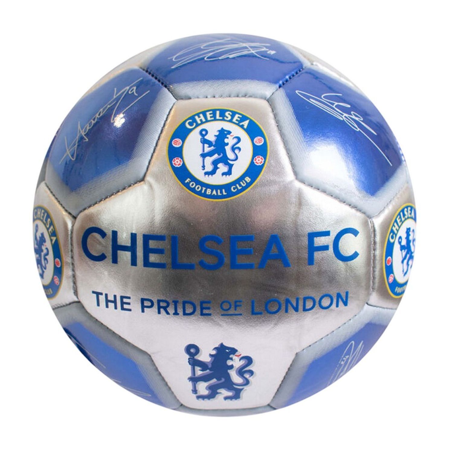 Chelsea Fc Skill Printed Signature Football - Blue/Silver
