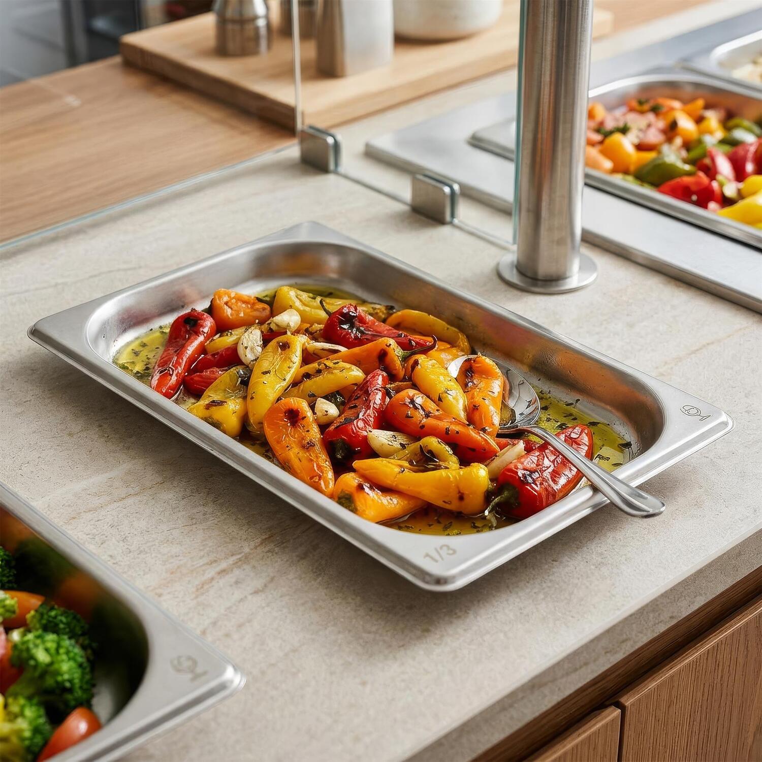 Image of Stainless Steel Gastronorm Containers with Lids&hellip;