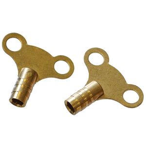 Faithfull Radiator Keys - Brass (pack Of 2)