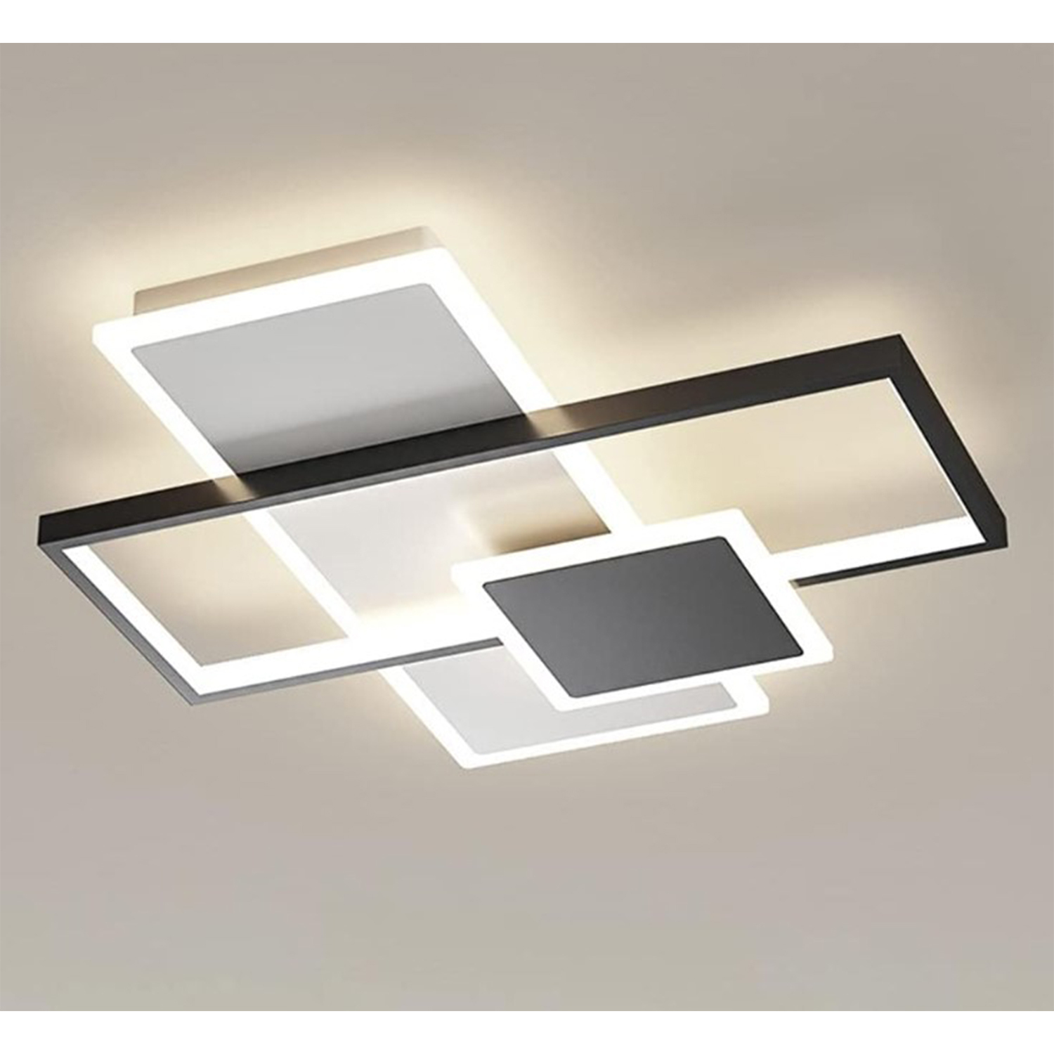 The Bath Plus Tb+ Ceiling Light Led Rectangles Black - Black
