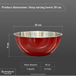 Buckingham Deep Mixing Bowl 20 cm, Red