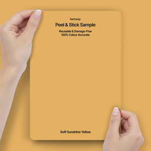 Hemway Interior Paint Sample, Soft Sunshine Yellow, Peel & Stick Swatch