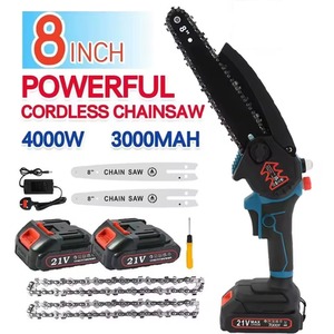 8 Inch Mini Electric Chainsaw With 2 Batteries