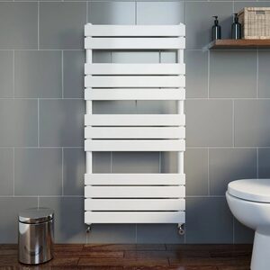 1200x600mm Heated Towel Rail Radiator Bathroom Central Heating Flat Panel White