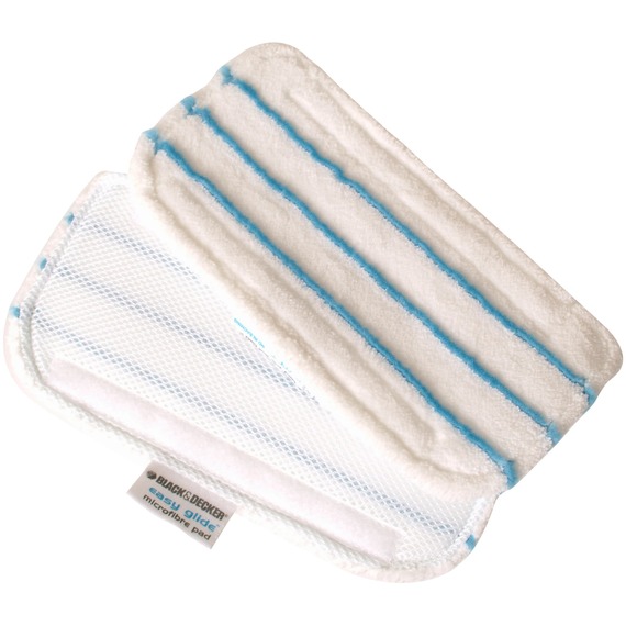 Black + Decker Steam Mop Replacement Pads Pack of 2 - Microfibre and Vinylon.