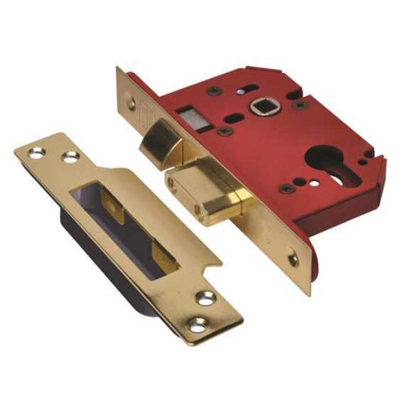 Union 3G115 C Series 5-lever mortice deadlock 67mm satin chrome