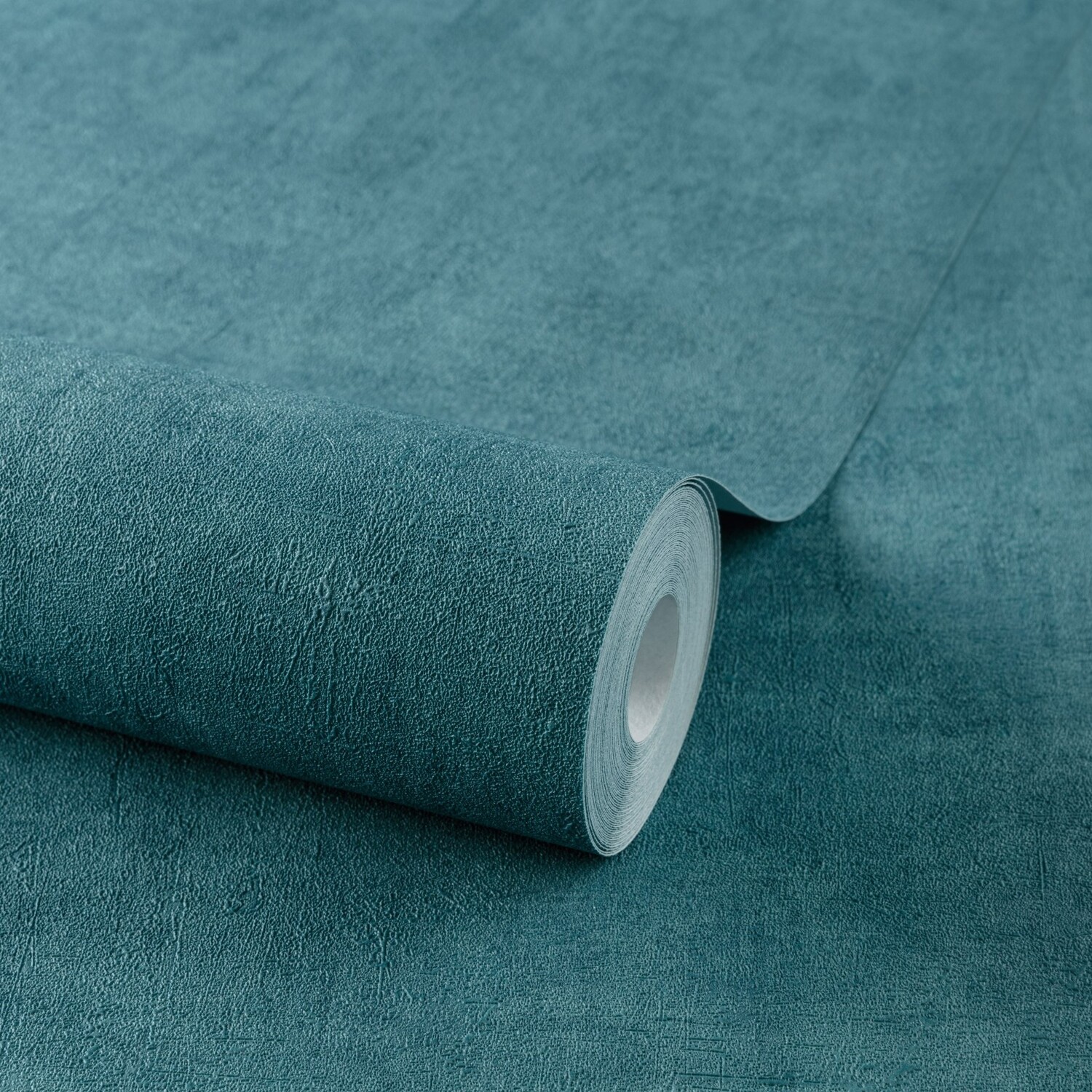 Grandeco Annabella Distressed Plaster Teal Blue Textured Wallpaper - Image 5