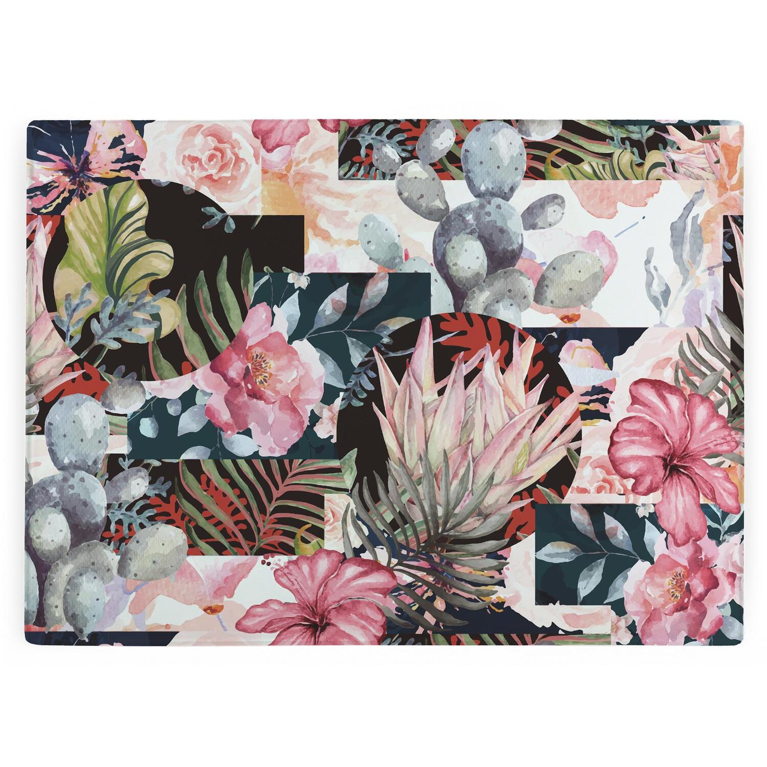 Image of Floral Collage Large Glass Worktop Protector&hellip;