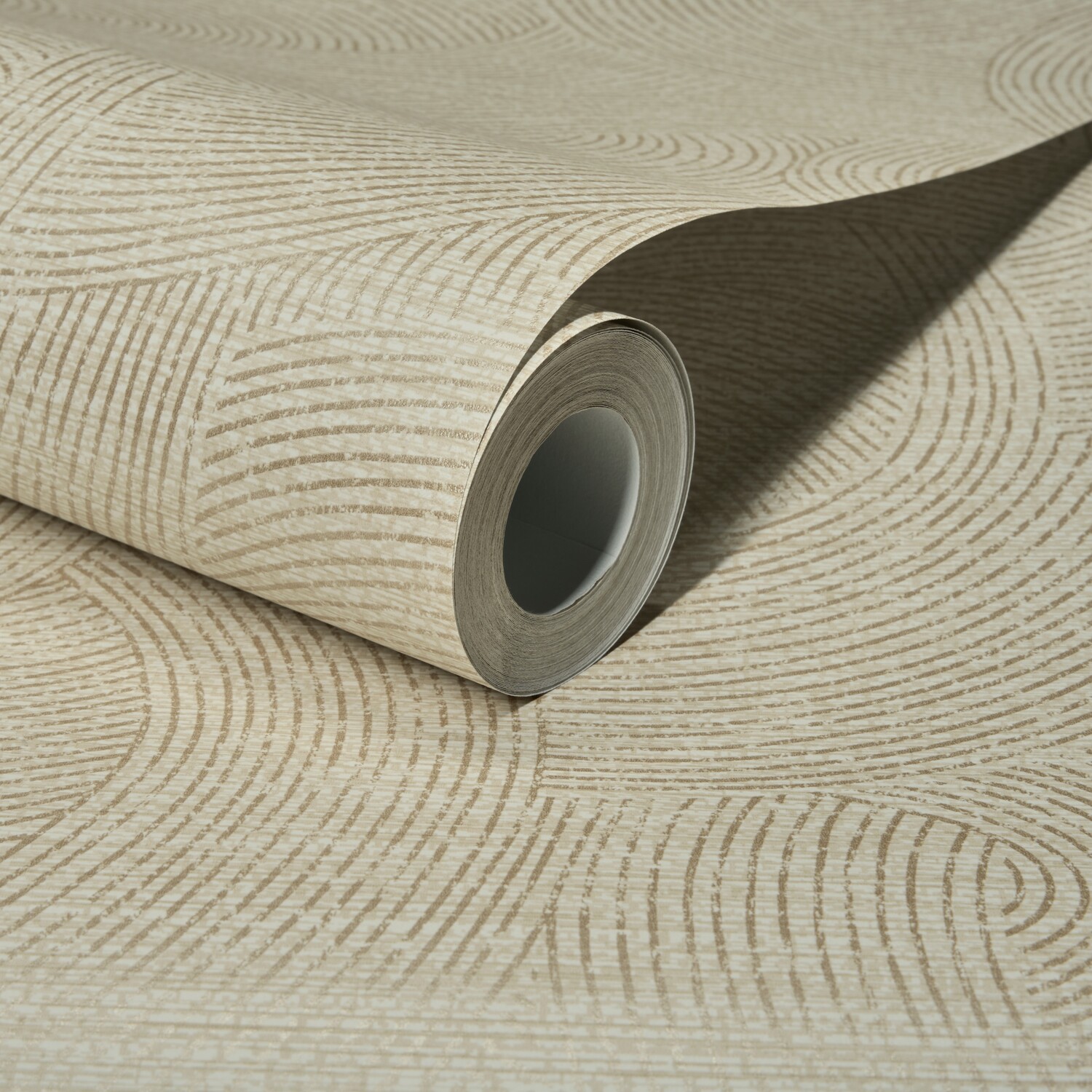 B&Q - Boutique Organic Maze Swirl Pvc-Free Eco WallpaperBeige - Image 2