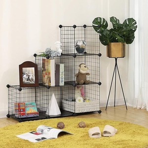 SONGMICS 6-Cube Wire Grid Storage Rack