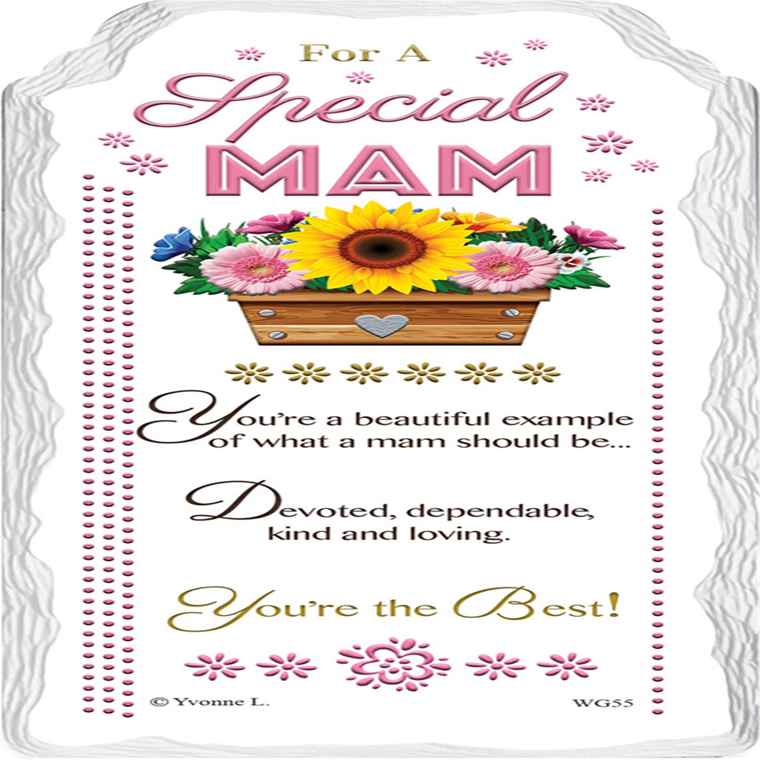 For a Special And Best Mam Sentimental Handcrafted Ceramic Plaque - Multi