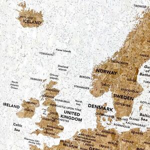 Splosh Travel Map Europe White