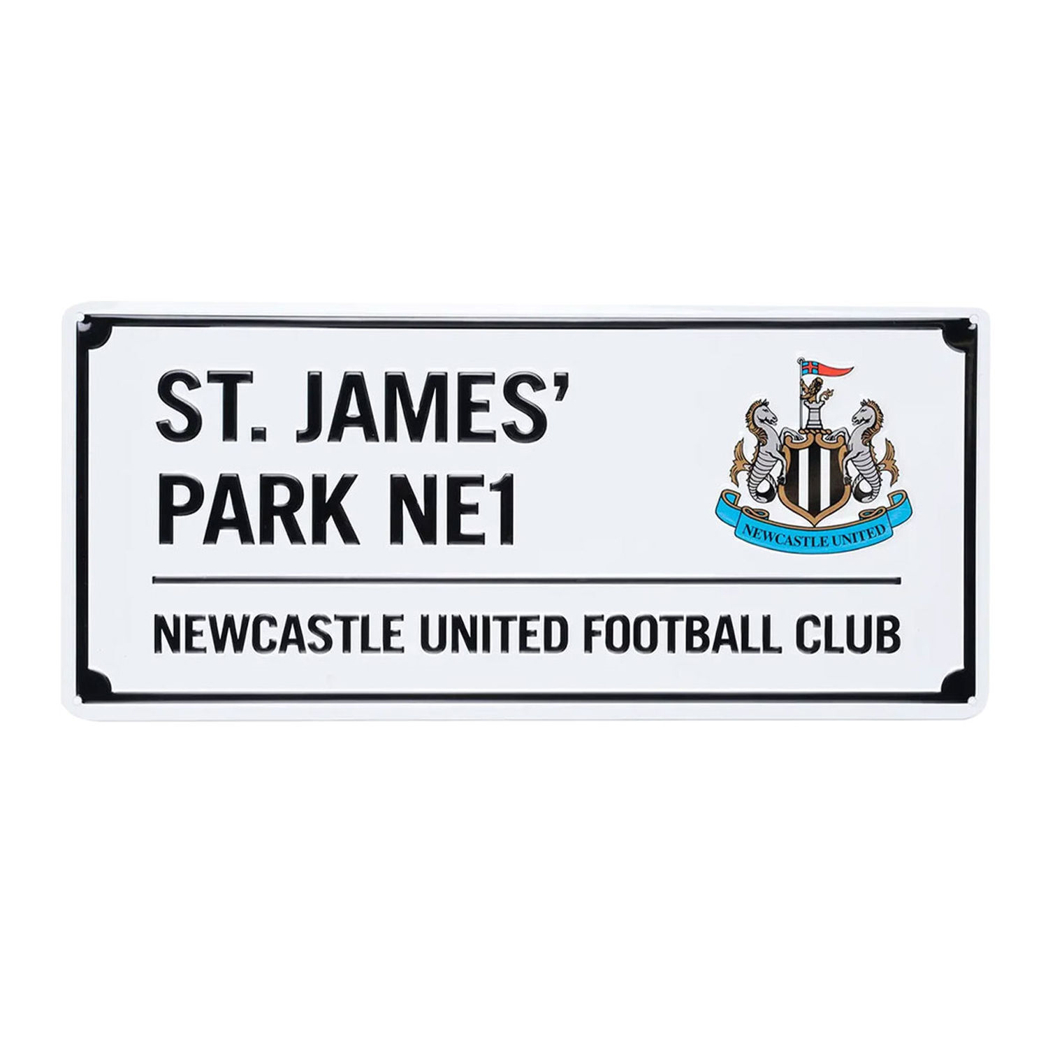 Newcastle United Fc Street Sign - White