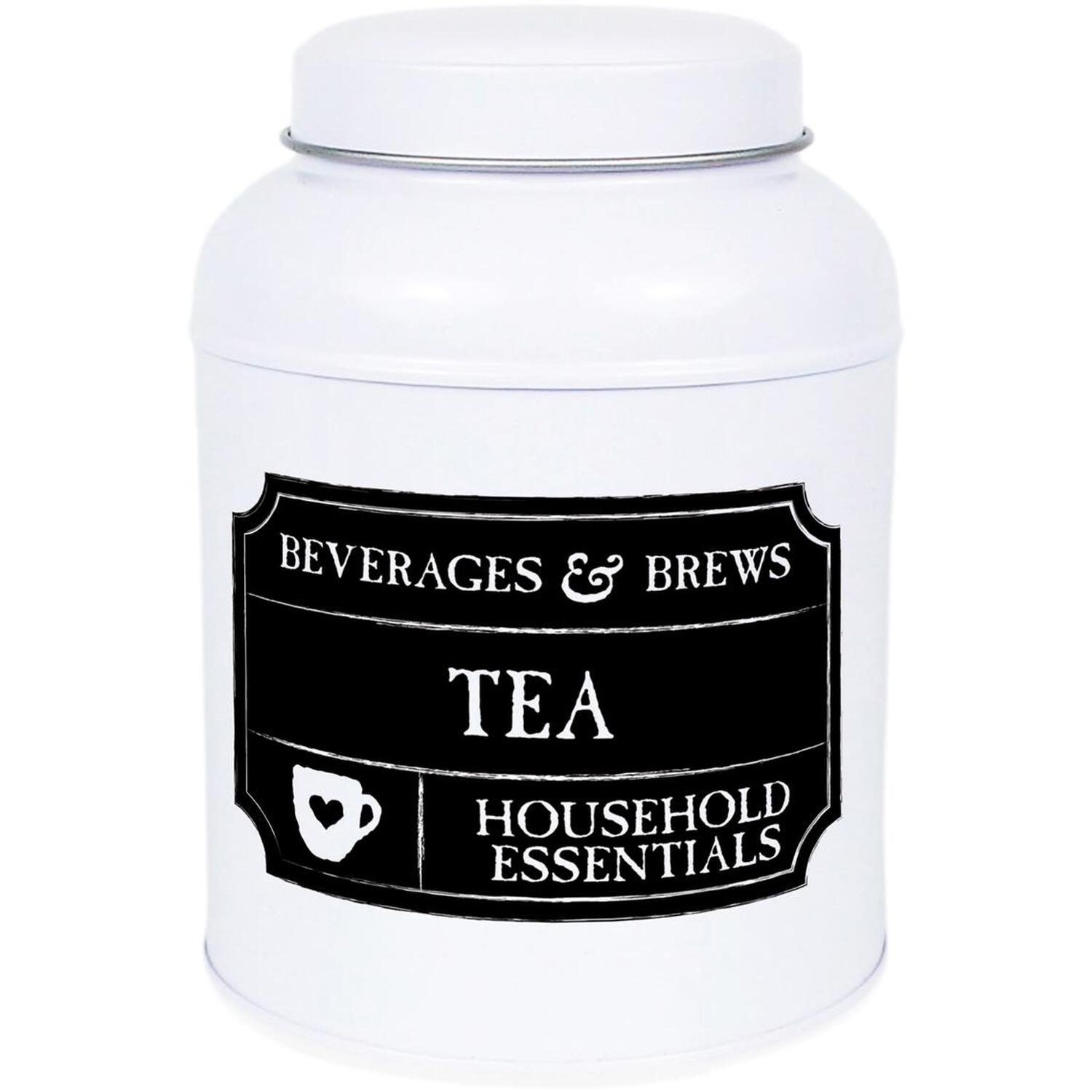 B&Q -  Tea CanisterBlack Chalkboard-Style Small Domed Kitchen Storage Tin - Image 3