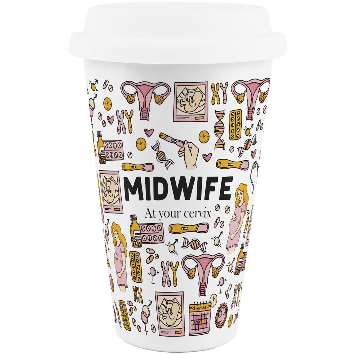 Image of Novelty Midwife Ceramic Travel Mug -&hellip;
