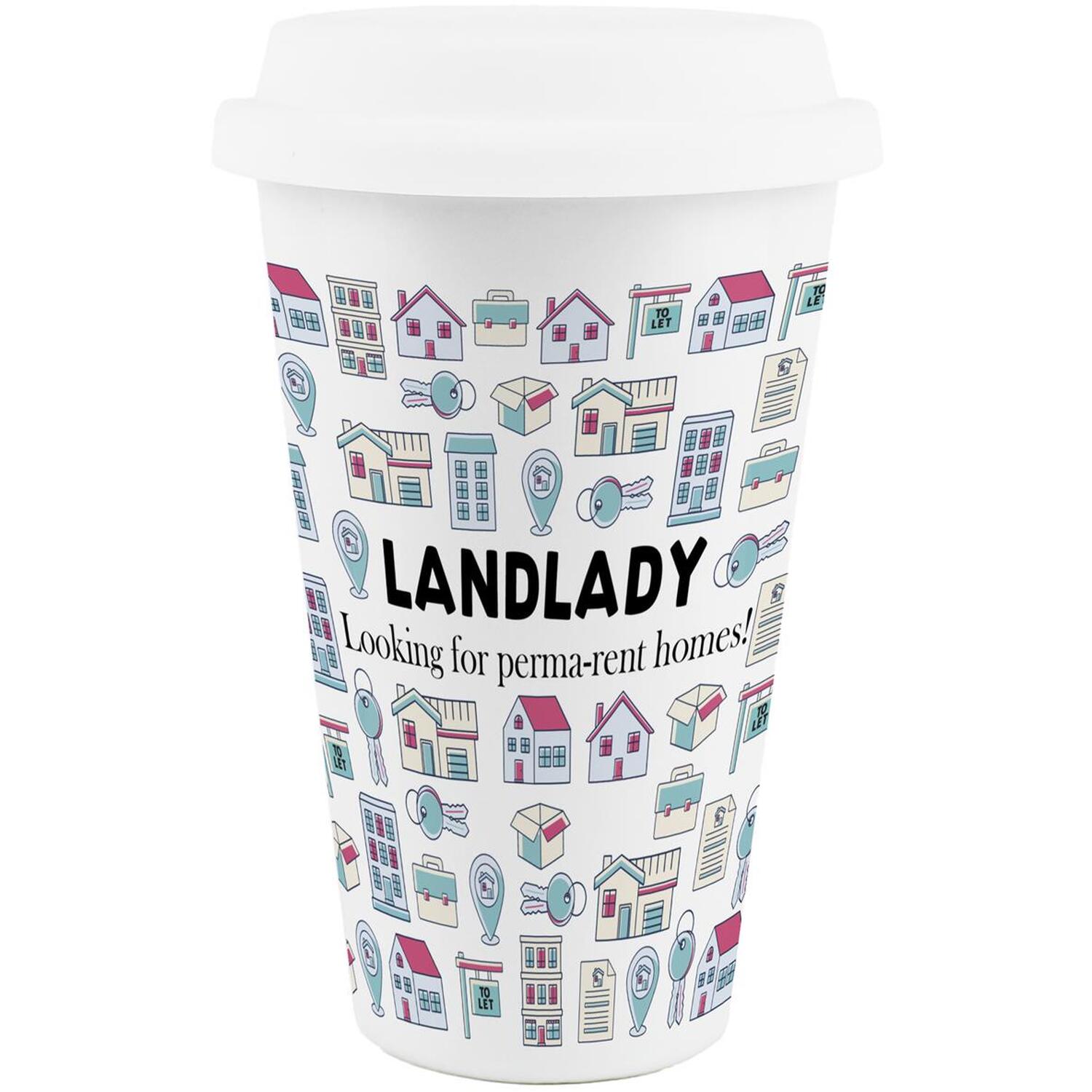 Image of Novelty Landlady Ceramic Travel Mug -&hellip;