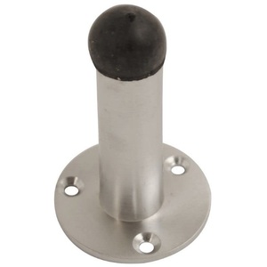 Dzina 63mm (2.1/2 inch) Projecting Wall Mounted Pillar Door Stop - Chrome Finish -Pack 12
