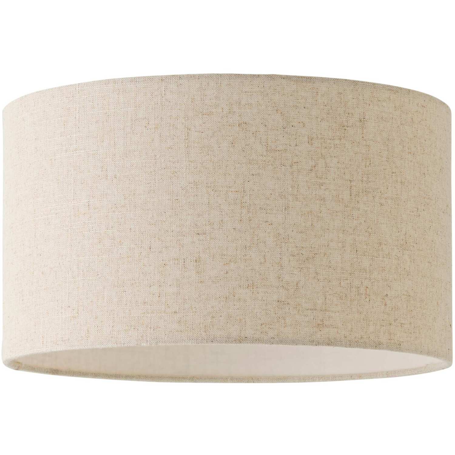 Valuelights Reni Full Fabric Linen Easy Fit Pendant Drum Lamp Shade - Squat / Yes - Linen / 35Cm / 20Cm / 350G / No