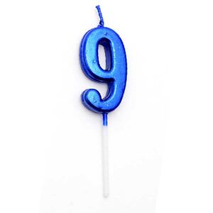 Blue Number Candle Topper Cake Topper