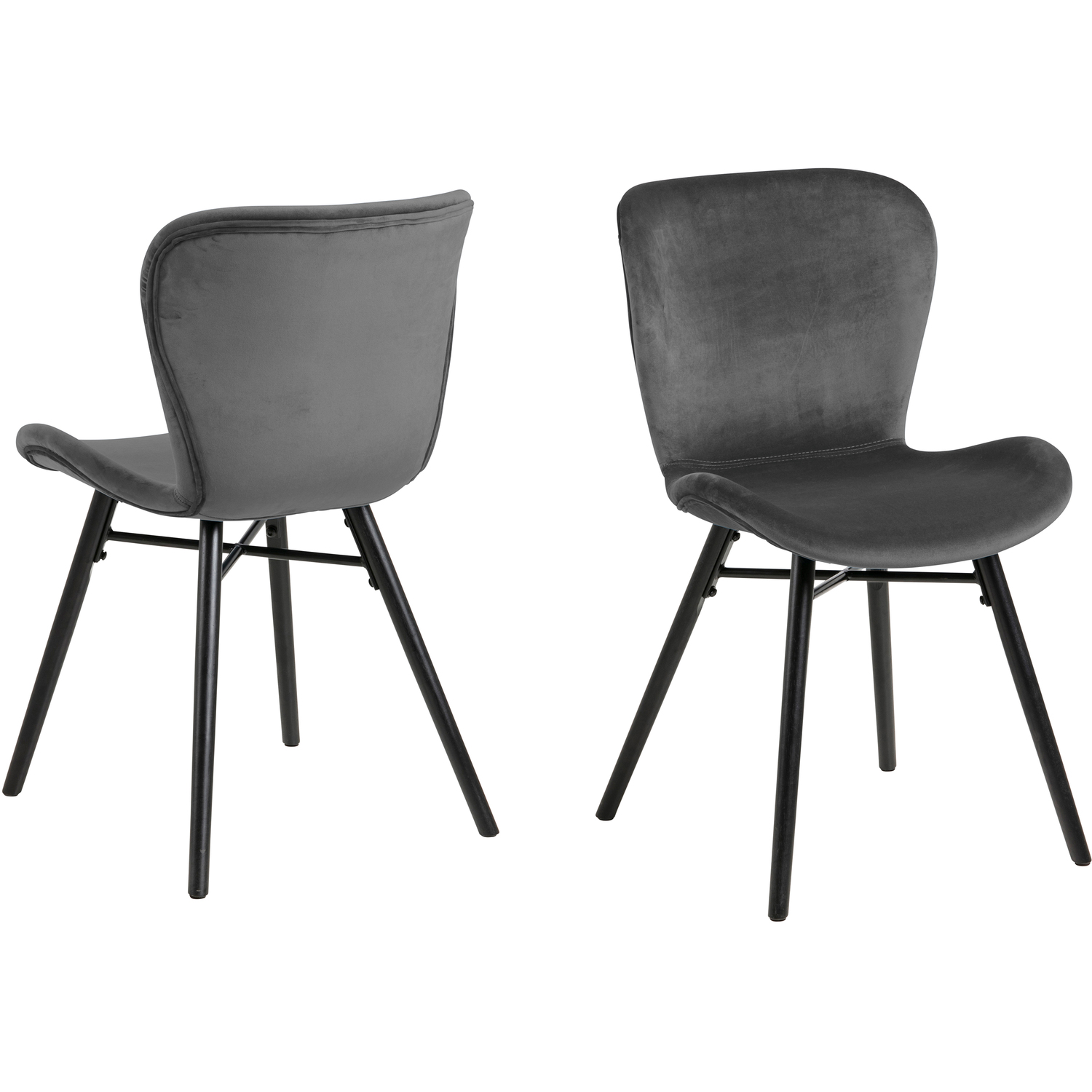 Batilda- Grey Bouclé Fabric and Oak Dining Chairs, Set Of 2 Quality Curved Seats - Image 9