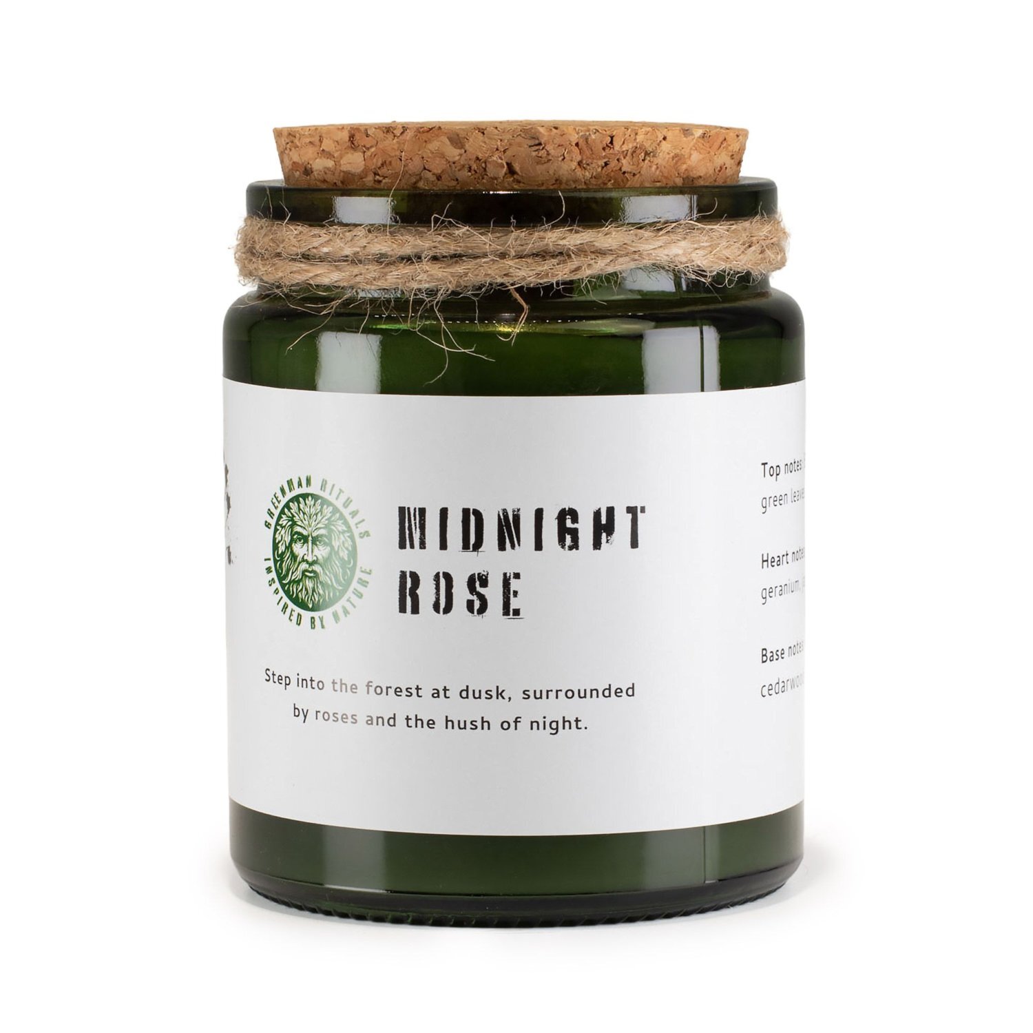  - Midnight Rose Soy Candle In Deep Green Glass Jar - Image 3