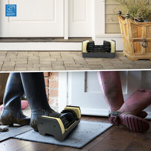 Boot Scraper Brush Floor Mounted Door Step Boot Shoe Cleaner Mat