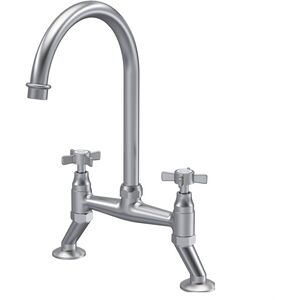 Balterley Traditional Bridge Mixer Kitchen Tap - Brushed Nickel