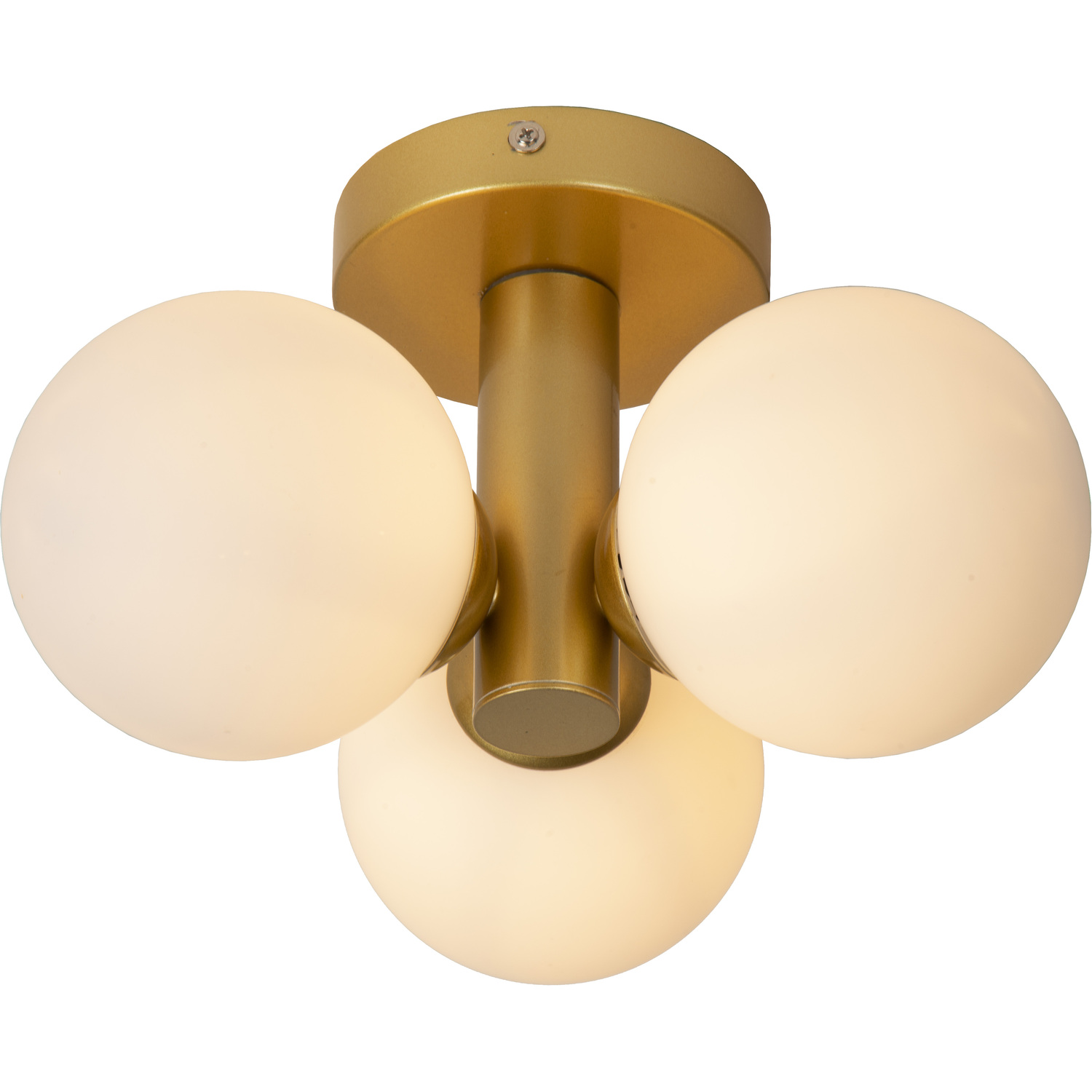 Lucide Unisex Gold 'Trudy' Dimmable Stylish Modern Bathroom Flush Ceiling Light 3Xg9 In Small - Image 3