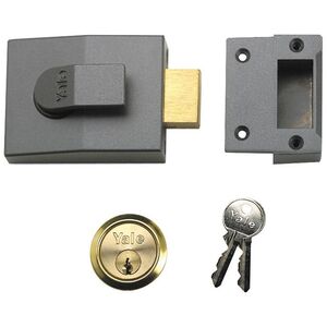 Yale Locks 82 Deadbolt Nightlatch 60mm Backset Dmg Finish Box