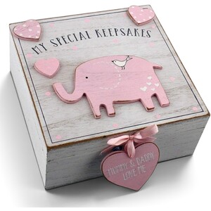 Baby Girl Wooden My Special Keepsakes Box