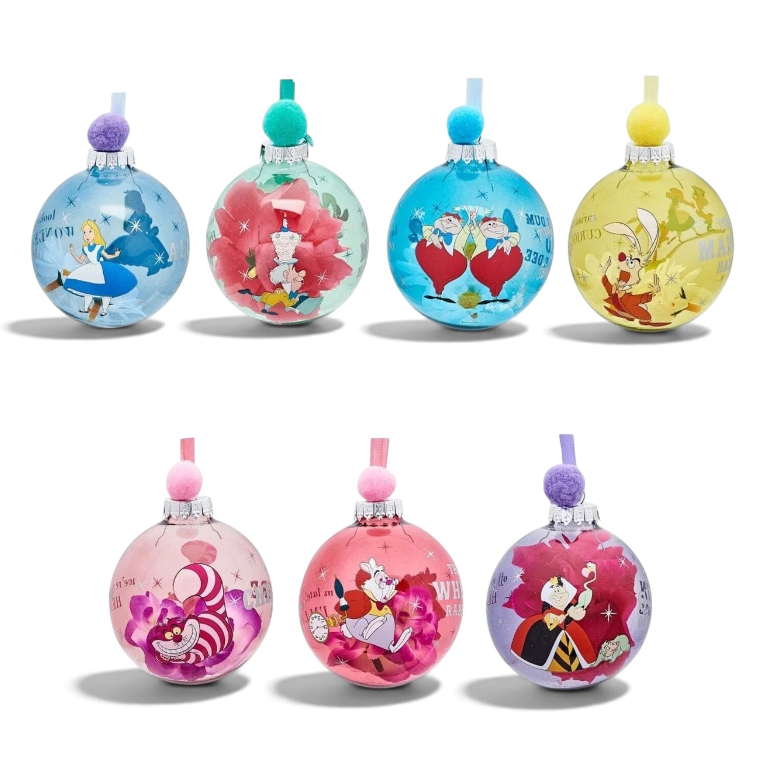 Widdop Gifts Disney Alice In Wonderland Set Of 7 Christmas Tree Baubles - Multi-Coloured - Image 4