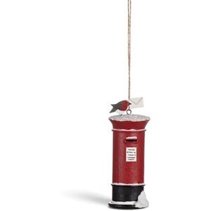 Shoeless Joe Robin on Post Box Christmas Tree Decoration