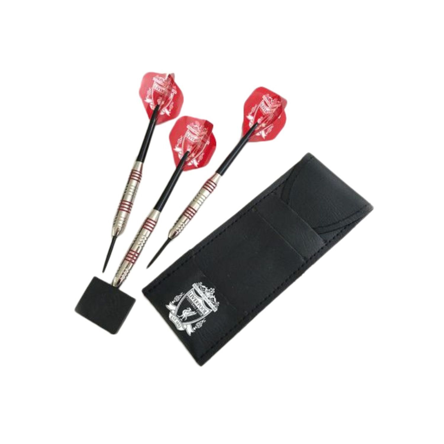 Liverpool Fc Leather Darts Set (Pack Of 3) - Red/White/Silver/Black