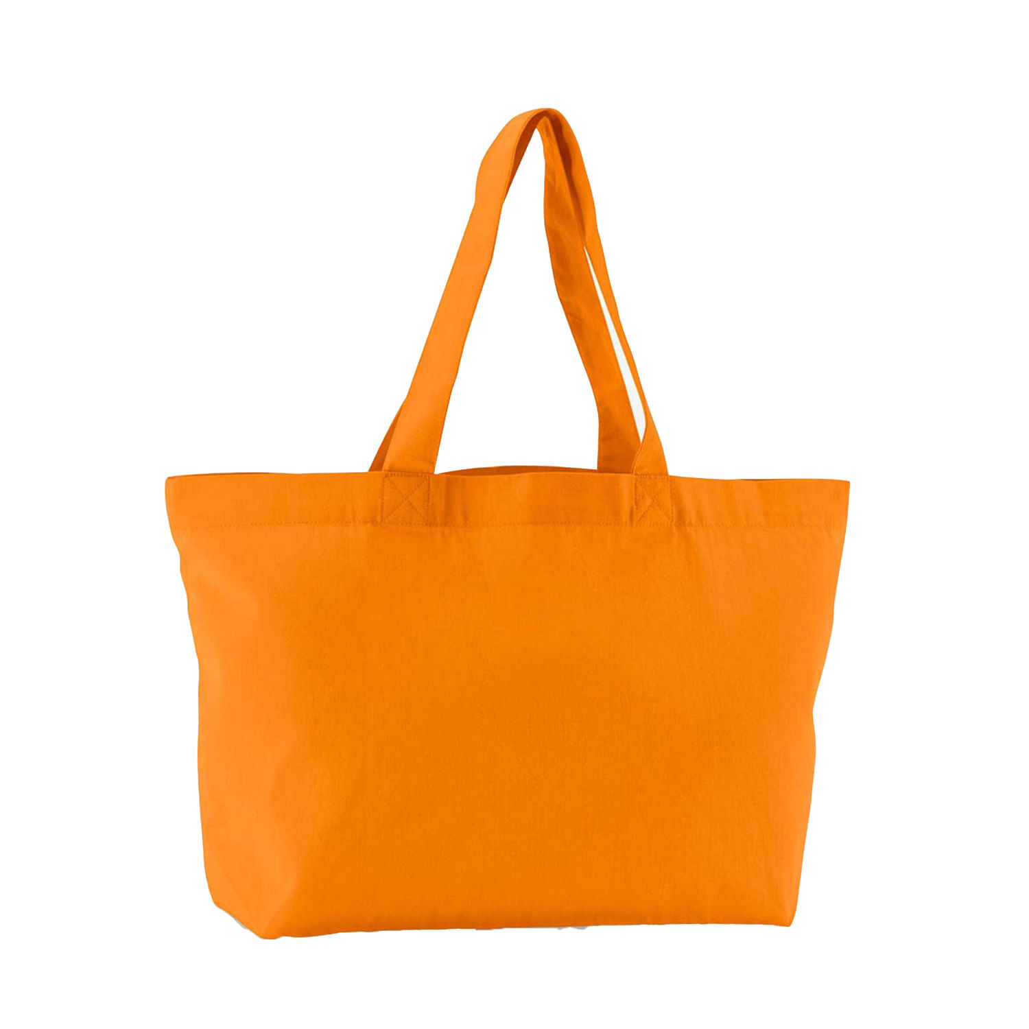 Westford Mill Earthaware Twill Organic Tote Bag B - Orange / White