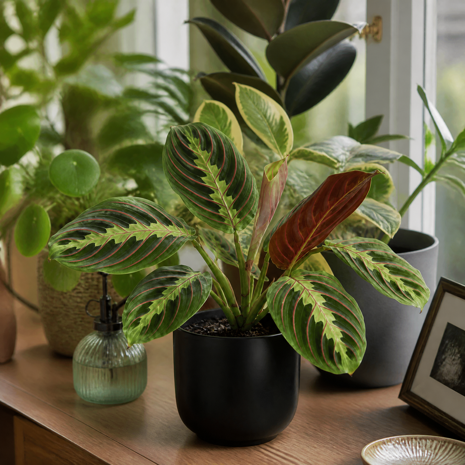 Plants By Post Maranta Leuconeura Prayer Plant E - Matt Black